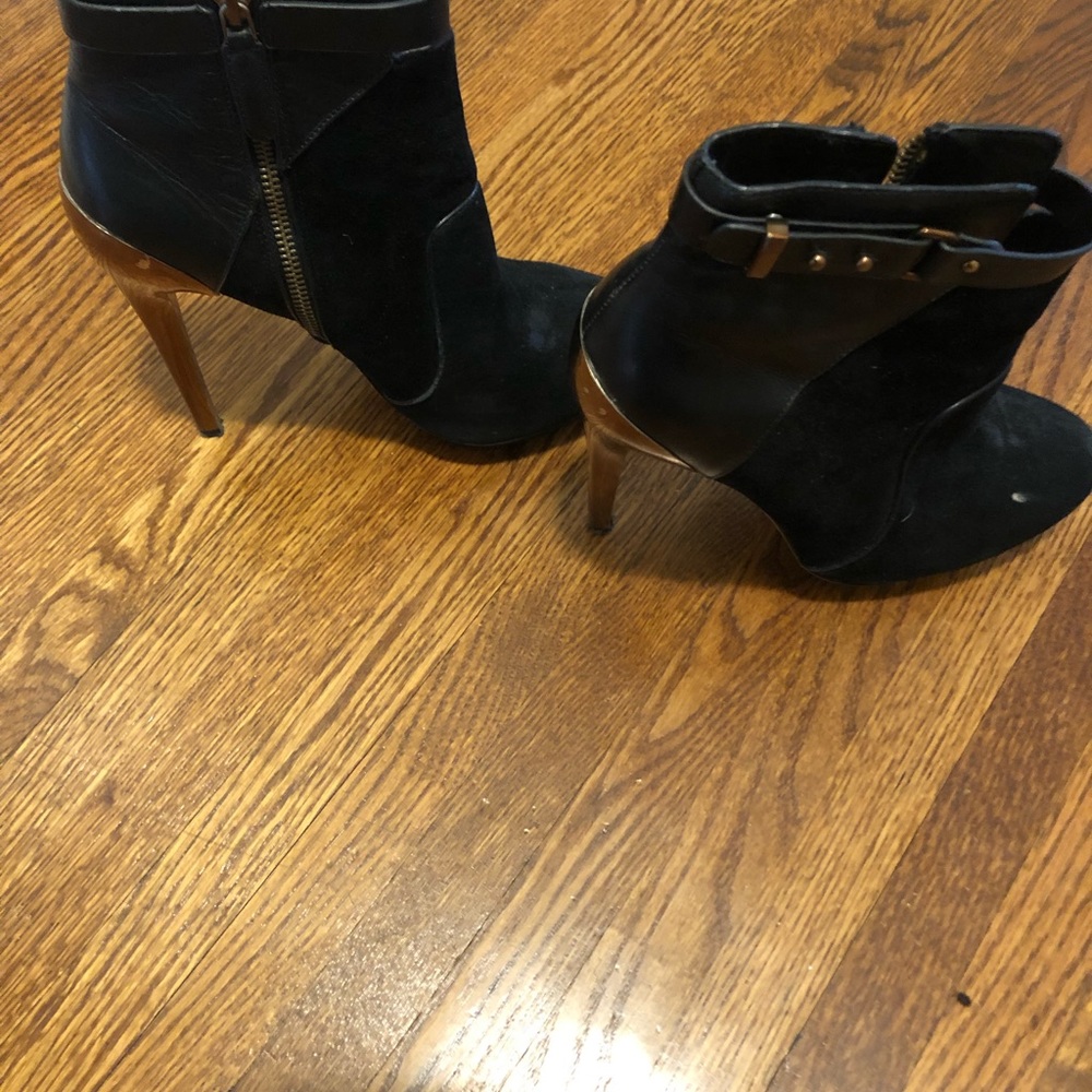 Black suede boots BCBG